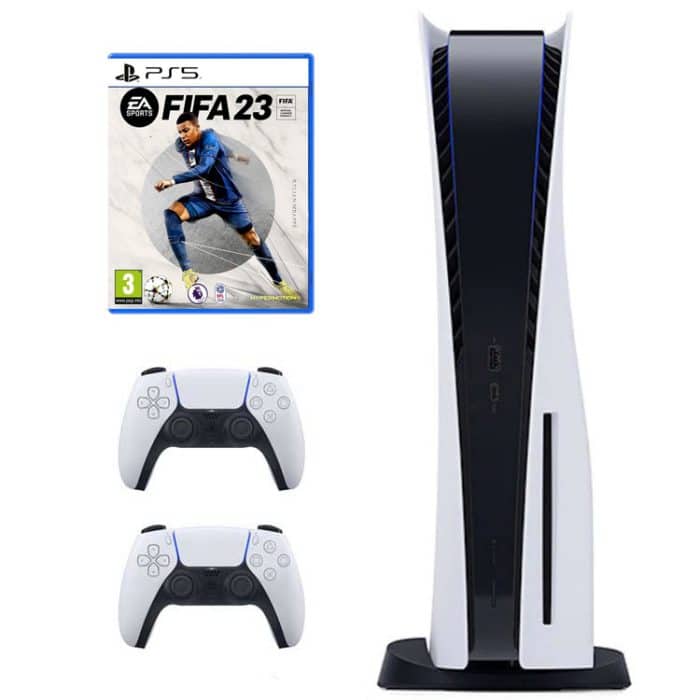 خرید پلی استیشن 5 دیسک خور + یک کنترلر اضافه + بازی FIFA 23