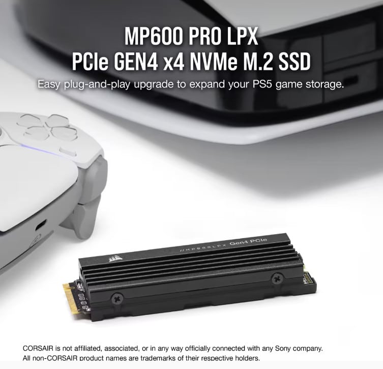 خرید حافظه اس اس دی Corsair MP600 Pro LPX مخصوص PS5 - دو ترابایت خرید حافظه اس اس دی Corsair MP600 Pro LPX مخصوص PS5 - دو ترابایت 