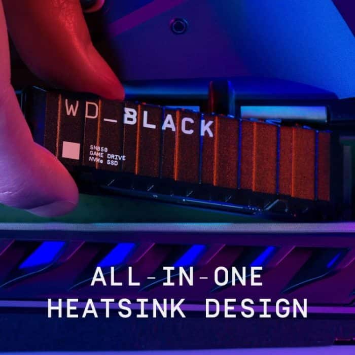 خرید حافظه اس اس دی WD_BLACK SN850 دارای هیت سینک - مخصوص PS5 - یک ترابایت