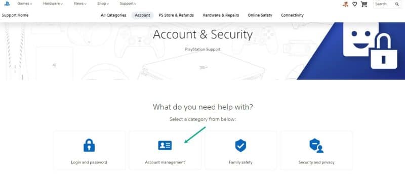 On the Account Security select Account Management 1536x680 1 e1693689325175