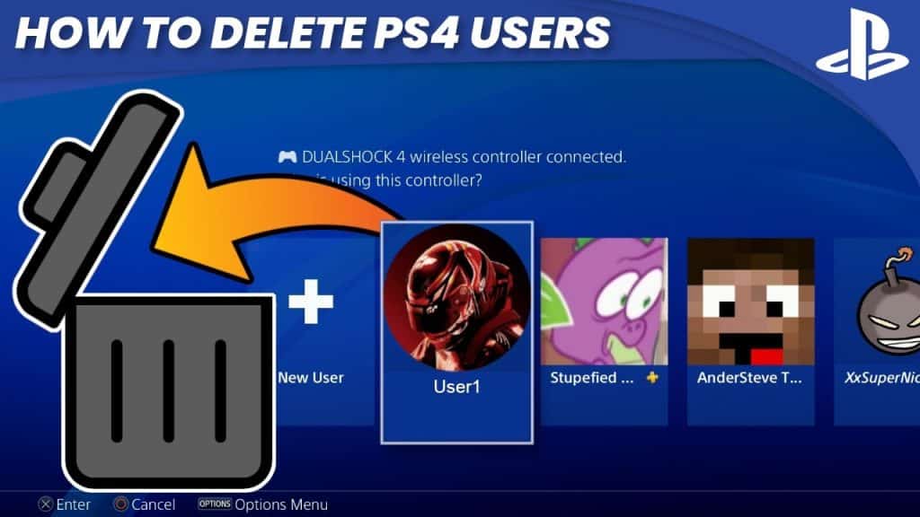 پاک کردن یوزر در PS4 همراه با آموزش تصویری